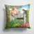 14 in x 14 in Outdoor Throw PillowPig at the Gate with the Cat Fabric Decorative Pillow