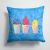 14 in x 14 in Outdoor Throw PillowSnowballs and Snowcones Fabric Decorative Pillow