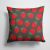 14 in x 14 in Outdoor Throw PillowStrawberries on Gray Fabric Decorative Pillow