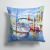 14 in x 14 in Outdoor Throw PillowTowering Q Sailboats Fabric Decorative Pillow