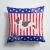 14 in x 14 in Outdoor Throw PillowUSA Patriotic French Bulldog Fabric Decorative Pillow