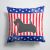 14 in x 14 in Outdoor Throw PillowUSA Patriotic Scottish Terrier Fabric Decorative Pillow