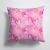 14 in x 14 in Outdoor Throw PillowWatercolor Hot Pink Hearts Fabric Decorative Pillow