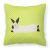 California White Rabbit Green Fabric Decorative Pillow