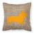 Corgi Burlap and Orange BB1069 Fabric Decorative Pillow