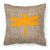 Dragonfly Burlap and Orange BB1062 Fabric Decorative Pillow