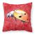 Lady Bug on Red Fabric Decorative Pillow