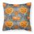 Watecolor Halloween Pumpkins Fabric Decorative Pillow