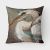 White Egret Fabric Decorative Pillow