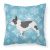 Winter Snowflake French Bulldog Fabric Decorative Pillow