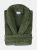 Classic Turkish Towels Shawl Collar 550 GSM Turkish Terry Cloth Robe - Green
