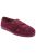 Comfylux Womens/Ladies Sally Floral Side Seam Superwide Slippers - Wine