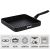 10.5 in. Hard-Anodized Aluminum Nonstick Grill Pan In Black
