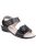 Fleet & Foster Womens/Ladies Sapphire Touch Fastening Leather Sandals (Black) - Black