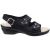 Womens/Ladies Amaretto Touch Fastening Leather Sandals - Black