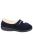 Womens/Ladies Capa Floral Touch Fasten Slippers - Navy