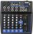 GEM-08USB Compact 8 Channel Bluetooth Audio Mixer With USB - 8 Ins, 2 Bus, 3 Band EQ - Black