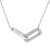 Paperclip Pendant - White Gold