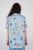 'Desi' Short Sleeve Camp Collar Blue Ukiyoe Hibiscus Print