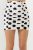 Ruched Polka Dotted Mini Skirt