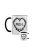 Grindstore Meh Heart Inner Two Tone Mug (White/Black) (One Size) - White/Black