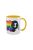 Grindstore Rainbow Reaper Mug (White/Yellow/Black) (One Size) - White/Yellow/Black