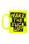 Grindstore Wake The Fuck Up Neon Mug (Yellow/Black) (One Size) - Yellow/Black