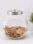 X-Large 131.87 oz. Round Glass Candy Storage Jar with Stainless Steel Top, Clear