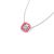 Deco Gold Necklace With Diamonds And Pink Enamel