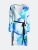 "Orchids Torquoise" Wrap Dress - Blue