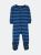 Baby Footed Blue Striped Pajamas - Blue-Navy