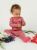 Kids Clearance Footed Rose & Antler Stripes Pajamas - Rose-antler