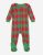 Kids Footed Red & Green Argyle Pajamas - Red-green