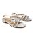 Lakesha flat sandal in synthetic - Silver