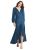 Puff Sleeve Asymmetrical Drop Waist High-Low Slip Dress - Teagan - LB008 - Dusk Blue