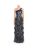 One Shoulder Embroidered Tiered Gown - Navy