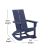 Wellington UV Treated All-Weather Polyresin Adirondack Rocking Chair in Navy for Patio, Sunroom, Deck and More - Set of 2
