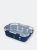 Michael Graves Design X-Large 51 Ounce High Borosilicate Glass Food Storage Container with Plastic Lid, Indigo