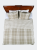 Banbury Plaid Linen And Ivory Cotton Twin Comforter Set