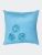 Minerve 20" x 20" Flowers Design Beige Throw Pillow (Set of 2) - Blue