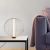 Nova of California Spokes Round Shade Desk Lamp | Ambient Light | Satin Nickel