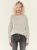 Anabell Destructed Cable Knit Sweater - Light Heather Grey