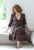 Antonia Dress / Plum Woven Stripe Cotton