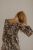 Sadie Bateau Neck Mini Dress With Corset Seam Details / Black Floral Cotton