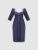 Violet Dress / Navy Stretch Linen