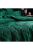 Paoletti Palmeria Velvet Quilted Duvet Set (Emerald Green) (Queen) (UK - King)