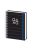 Pinstripe A5 Wirebound Notebook - Black/Blue/White