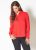 Women's Button Up Basic Everyday Shirt - Bright Red