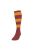 Precision Unisex Adult Hooped Football Socks (Maroon/Amber Glow) - Maroon/Amber Glow