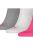 Puma Unisex Adult Invisible Socks (Pack of 3) (Pink/Gray/Charcoal Grey)